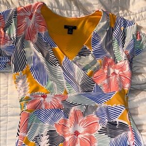 Ann Taylor Factory Floral Mini Dress - Multicolor